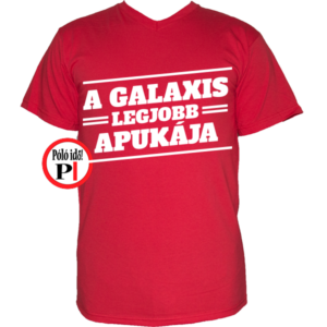 apa póló galaxis legjobb apukája piros