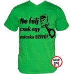 autós póló csicska szivó zöld