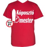 autós póló kúposztó mester piros