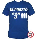 autós póló kúposztó sor 3 kék