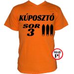 autós póló kúposztó sor 3 narancs