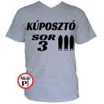 autós póló kúposztó sor 3 szürke