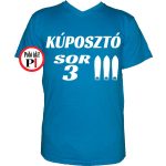 autós póló kúposztó sor 3 vkék