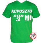 autós póló kúposztó sor 3 zöld