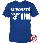 autós póló kúposztó sor 4 kék