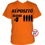 autós póló kúposztó sor 4 narancs