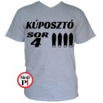autós póló kúposztó sor 4 szürke