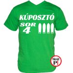 autós póló kúposztó sor 4 zöld
