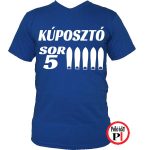 autós póló kúposztó sor 5 kék