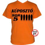 autós póló kúposztó sor 5 narancs