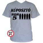 autós póló kúposztó sor 5 szürke