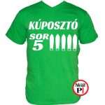 autós póló kúposztó sor 5 zöld