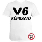 autós póló kúposztó v6 fehér