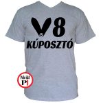 autós póló kúposztó v8 szürke