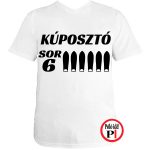 autós póló sor 6 kúposztó fehér