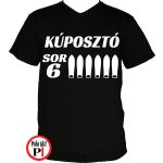 autós póló sor 6 kúposztó fekete