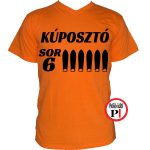 autós póló sor 6 kúposztó narancs