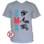 biciklis póló bmx szürke