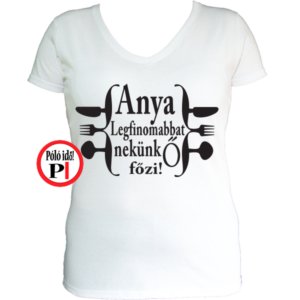 családi póló anya főz fehér