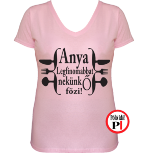családi póló anya főz pink