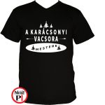 Férfi a karácsonyi vacsora mestere póló fekete