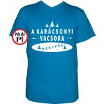 Férfi a karácsonyi vacsora mestere póló vkék