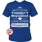 gratulálok villanyszerelő póló kék