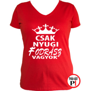 fodrász póló csak nyugi piros