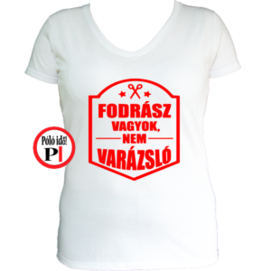 fodrász póló fodrász vagyok fehér