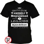 gratulálok ajándék szülinapi póló fekete
