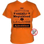 gratulálok ajándék szülinapi póló narancs