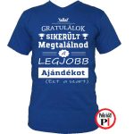 gratulálok ajándék szülinapi póló kék