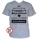 gratulálok ajándék szülinapi póló szürke