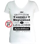 gratulálok ajándék szülinapi póló női fehér