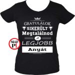 gratulálok anya póló női fekete