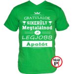gratulálok ápoló póló zöld
