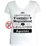 gratulálok ápoló póló női fehér