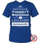 gratulálok autószerelő póló kék