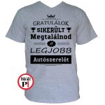 gratulálok autószerelő póló szürke