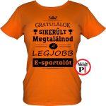 gratulálok e-sport póló női narancs