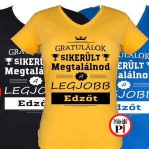 gratulálok edző póló női