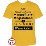 gratulálok festő póló citrom