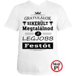 gratulálok festő póló fehér