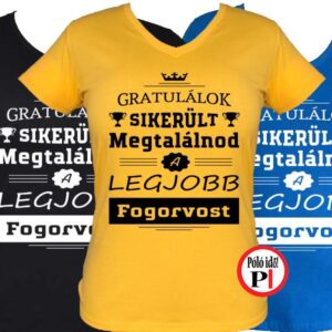 gratulálok fogorvos póló női