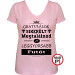 gratulálok futó póló női pink