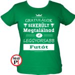 gratulálok futó póló női zöld