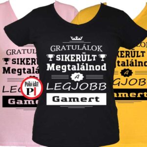 gratulálok gamer póló női