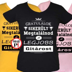 gratulálok gitáros póló női