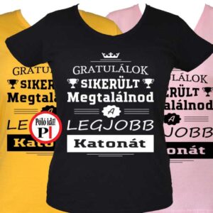 gratulálok katona póló női
