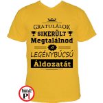 gratulálok legénybúcsú póló citrom